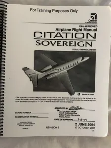 Cessna Citation Sovereign, Model 680 Flight Manual